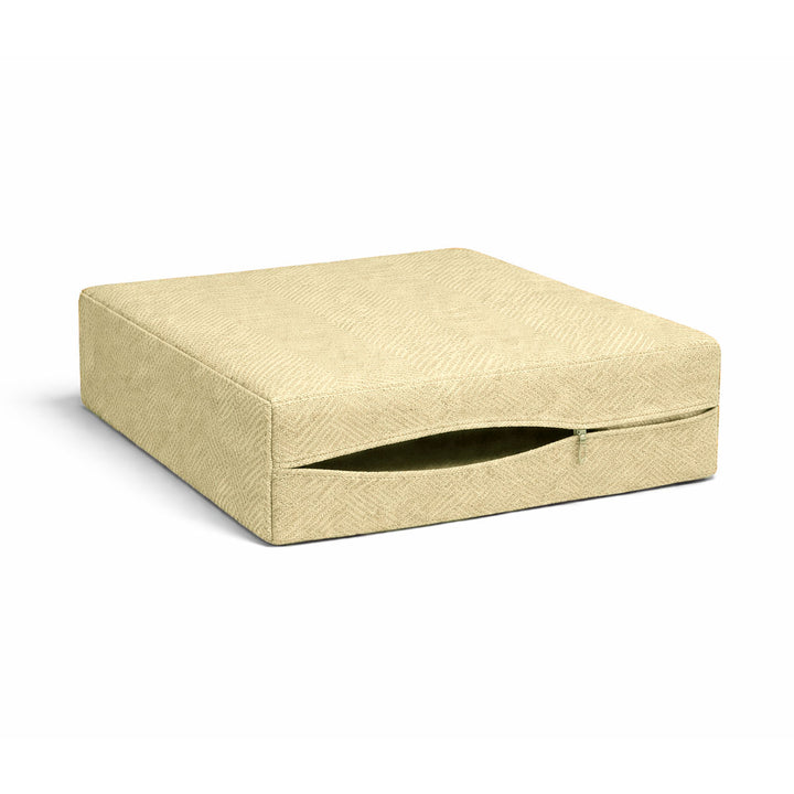 Warm Ivory Herringbone Custom Cushion Cover