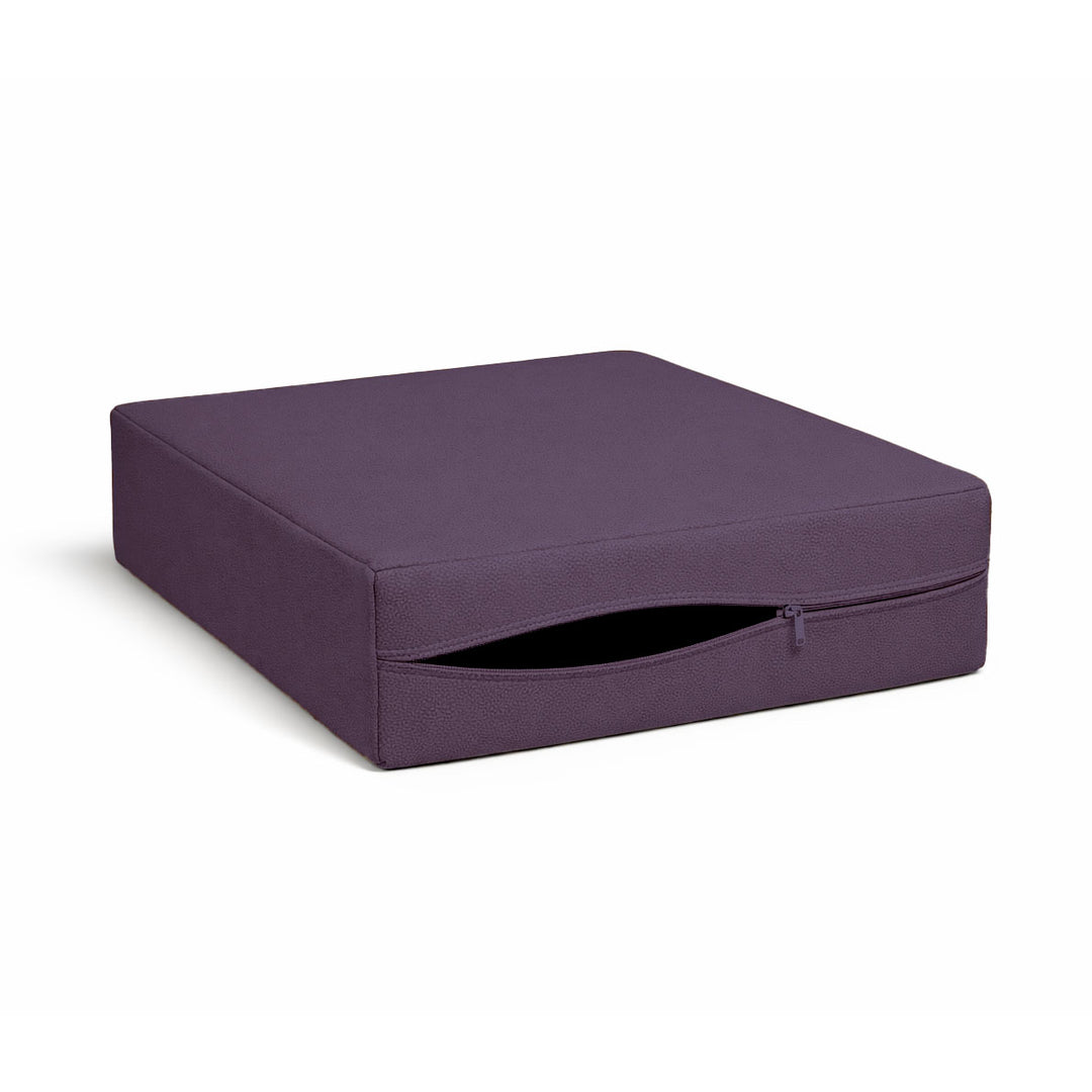 Grape Purple Faux Leather Custom Cushion Cover