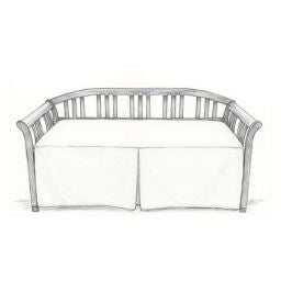traditional shirted daybed cover