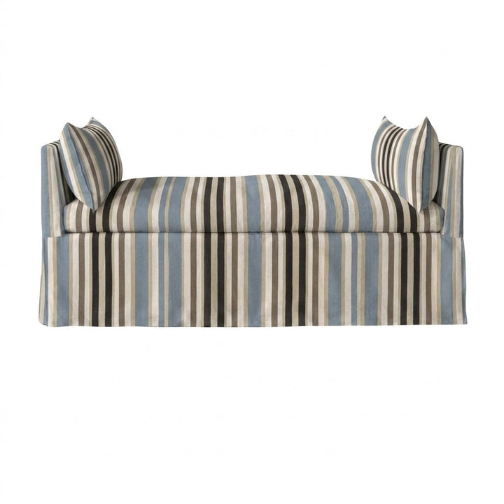 Harbor Stripe Canvas daybed &amp; mattress cover in red and cream stripe