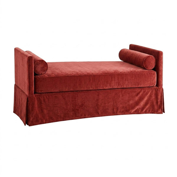 Rust Ember Chenille Daybed & Mattress Cover