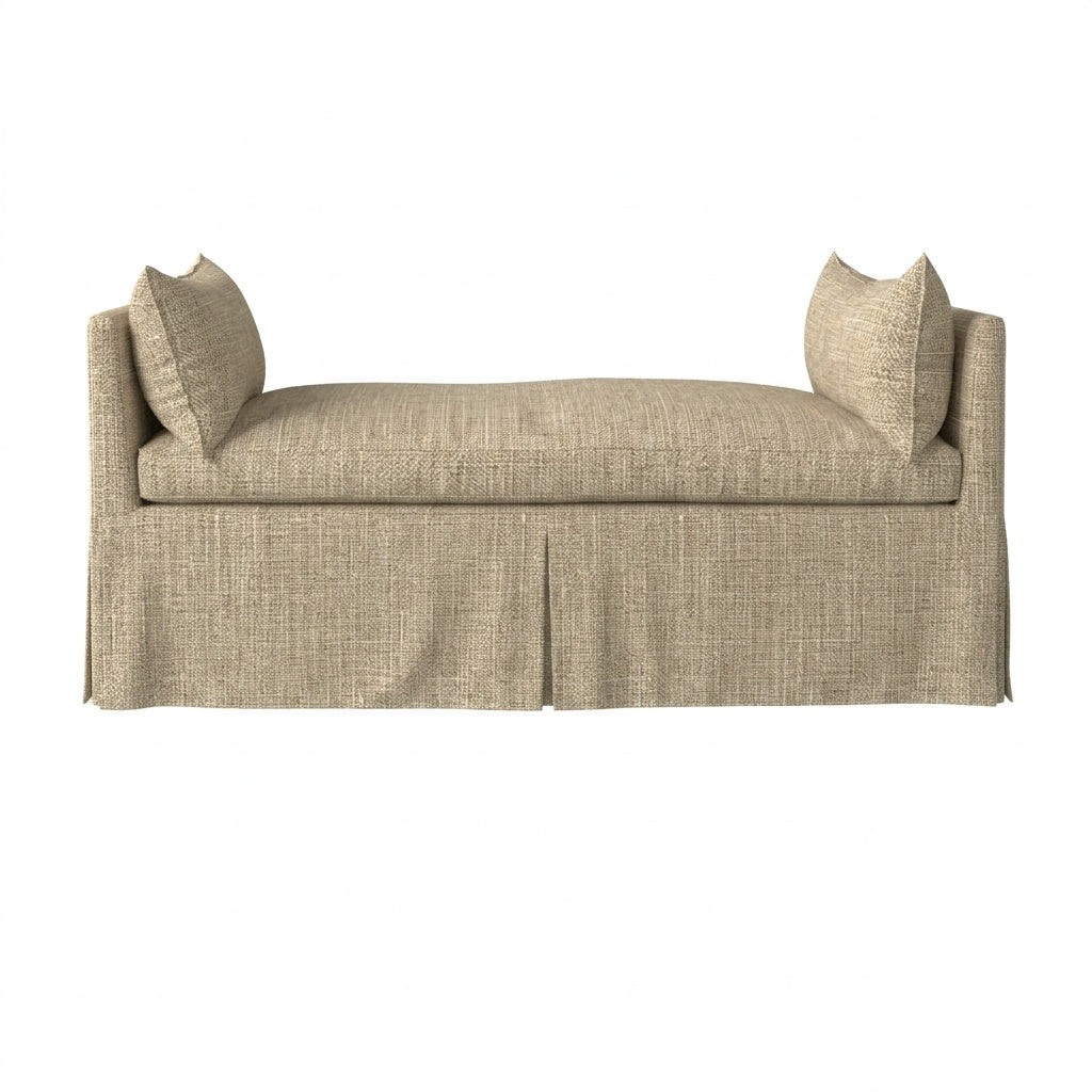 Linen Stone premium weave custom daybed &amp; mattress cover
