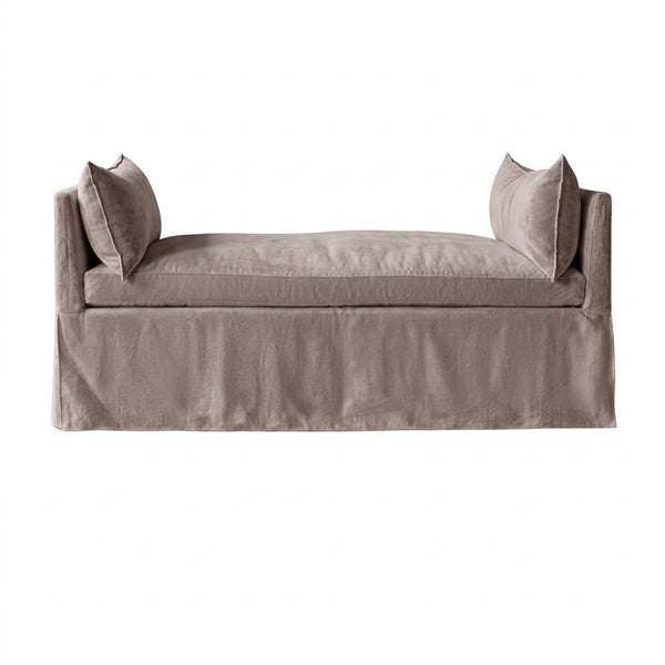 Velvet Blush Beige Daybed & Mattress Cover