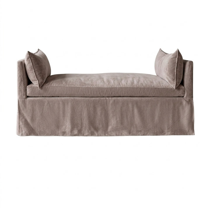 Velvet Blush Beige Daybed &amp; Mattress Cover