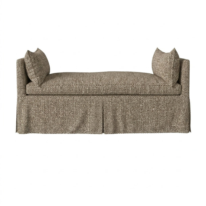 Chestnut Brown Tweed heavyweight weave custom daybed &amp; mattress cover