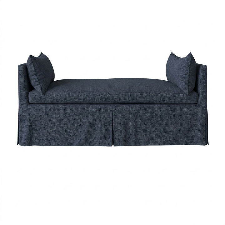 Oxford Blue performance weave custom daybed &amp; mattress cover