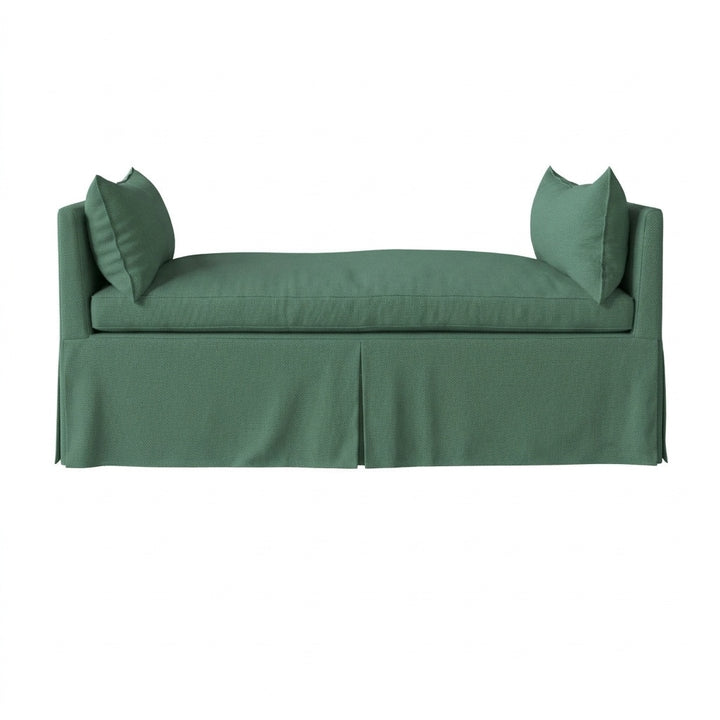 Forest green cotton canvas custom daybed and mattress cover