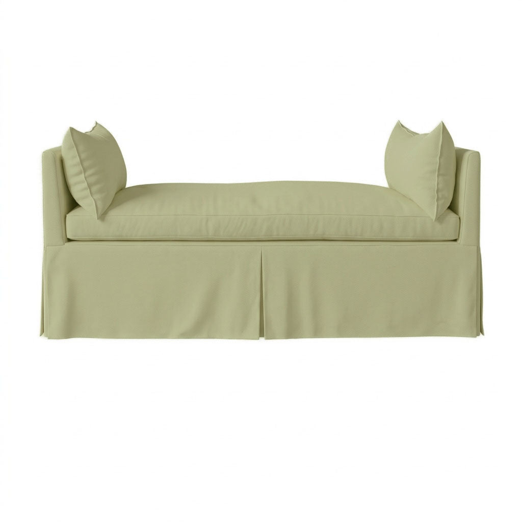 Basil Green Twill Custom Daybed Cover