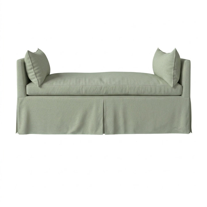 Soft Sage performance weave custom daybed &amp; mattress cover
