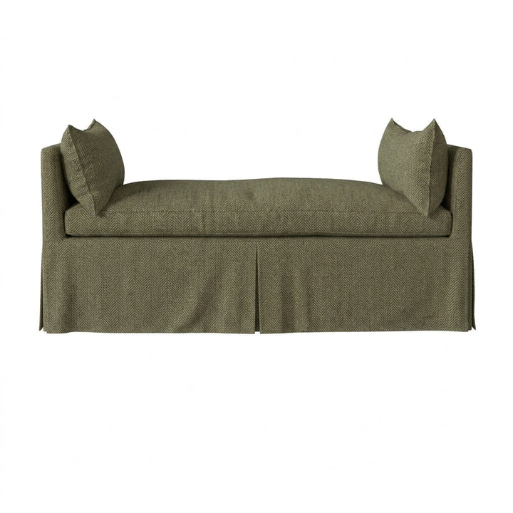 Sage Herringbone premium weave custom daybed &amp; mattress cover
