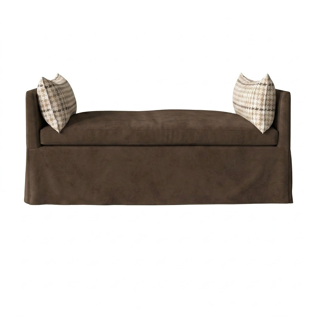 Vegan Espresso Leather Daybed Cover