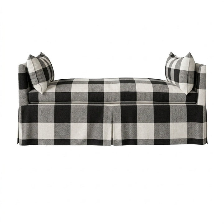 Black &amp; White Buffalo Check Custom Daybed Cover