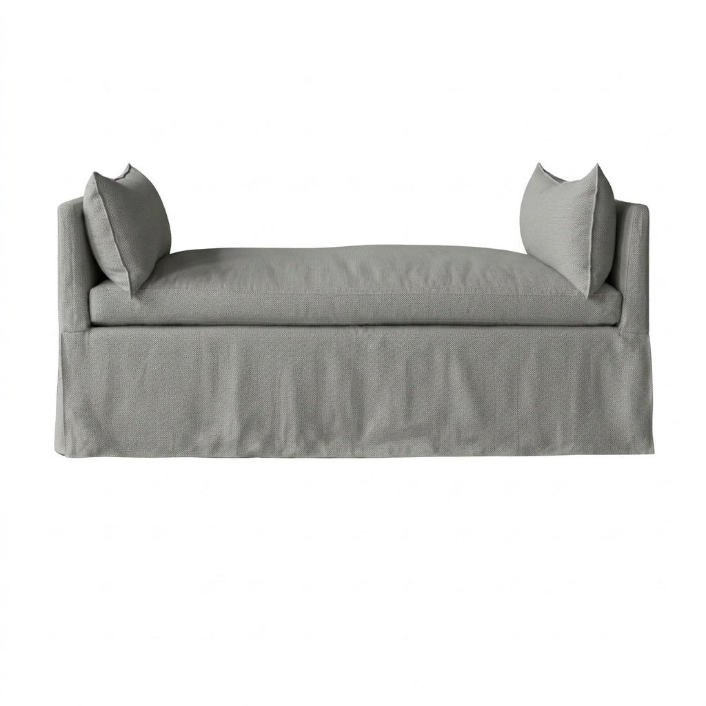 Cool Gray Outdoor Performance daybed &amp; mattress cover in cool gray
