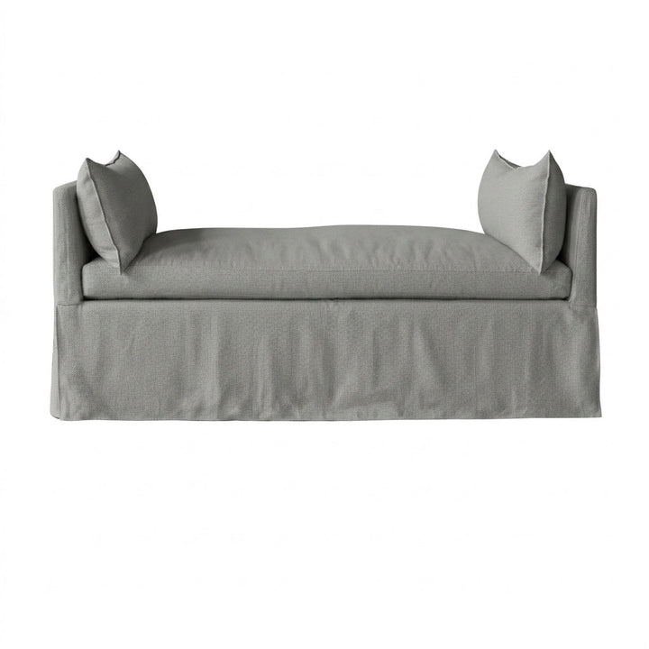 Cool Gray Outdoor Performance daybed &amp; mattress cover in cool gray