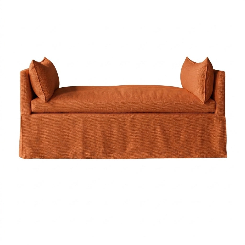 Terracotta Sun Outdoor Performance daybed & mattress cover in terracotta