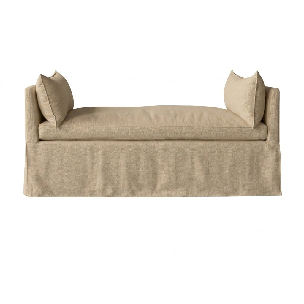 Khaki Outdoor Performance daybed &amp; mattress cover in khaki