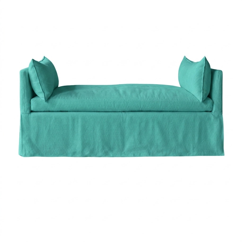 Turquoise Outdoor Performance daybed & mattress cover in bright turquoise