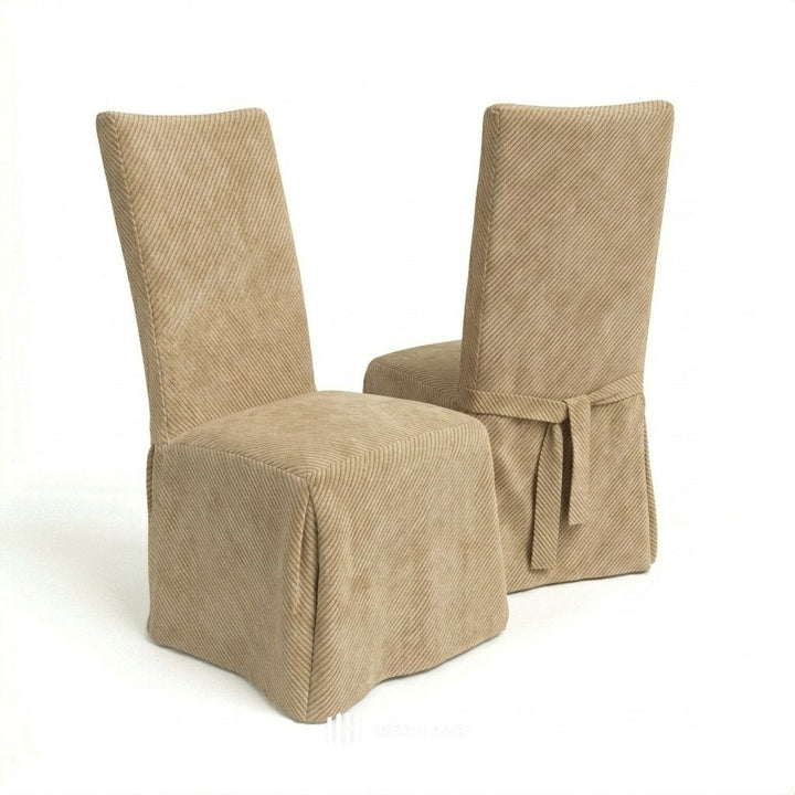 Olive Brown Performance Twill Custom Dining Chair Cover