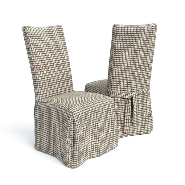 Mid-Century Copper Custom Dining Chair Cover