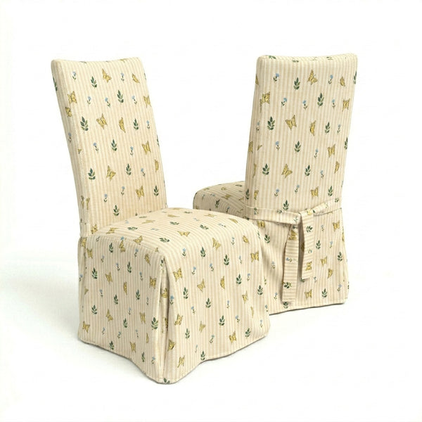 Paulette Butterfly Canvas Custom Dining Chair Cover