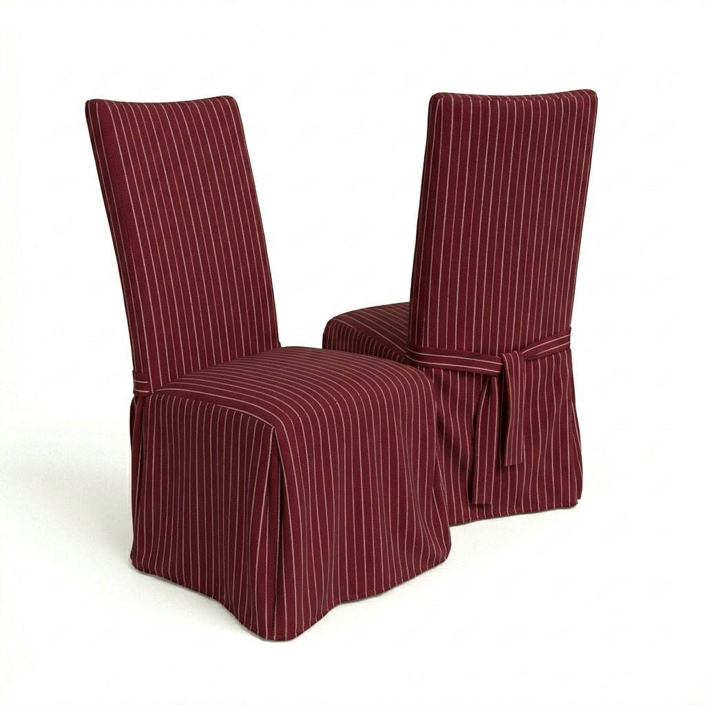 red stripe dining chair cover