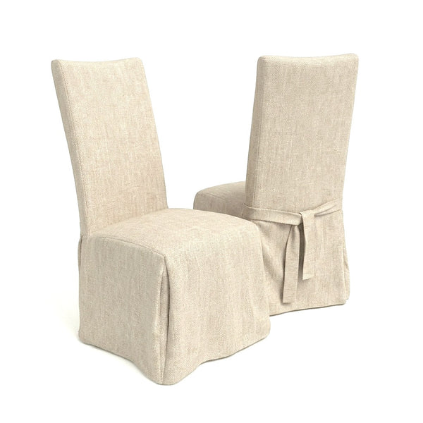 Recycled Natural Weave Custom Dining Chair Cover