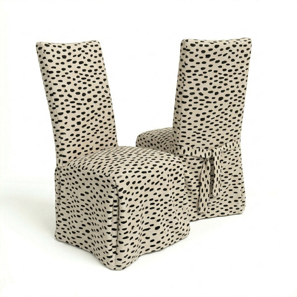 Black & White Pebble Outdoor & Patio Custom Dining Chair Cover
