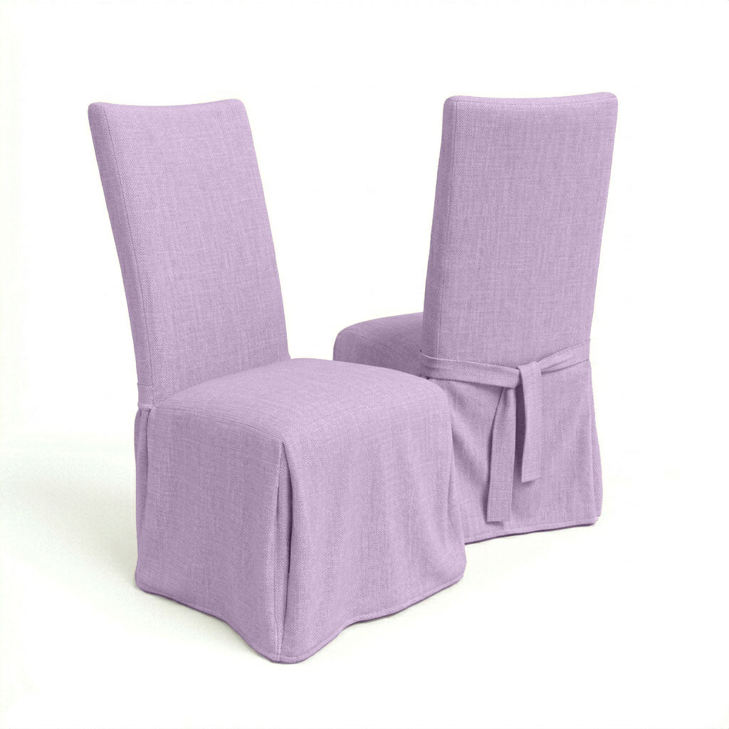 Mauve Canvas Custom Dining Chair Cover