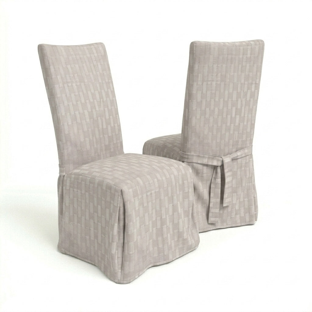 ivory dining chair slipcover