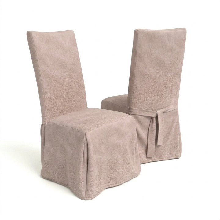 Rose Beige SuedeTouch Custom Dining Chair Cover