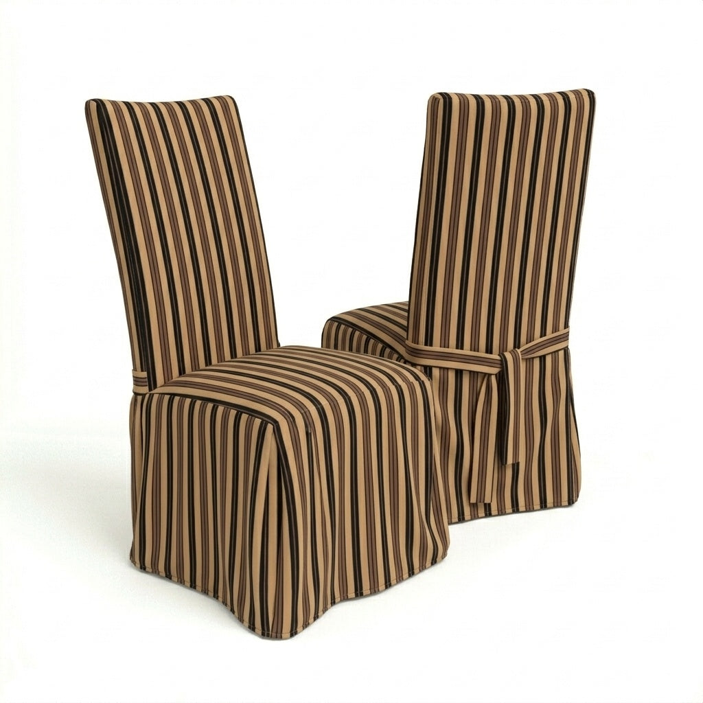 espresso flax dining chair slipcover