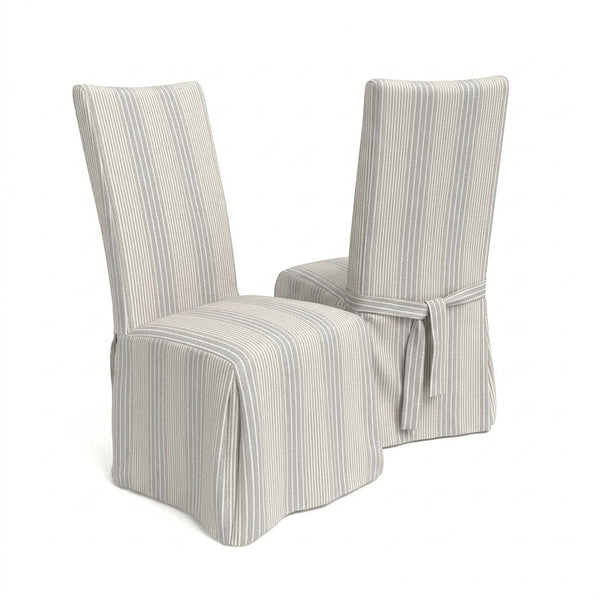 Country House Herringbone Custom Dining Chair Cover