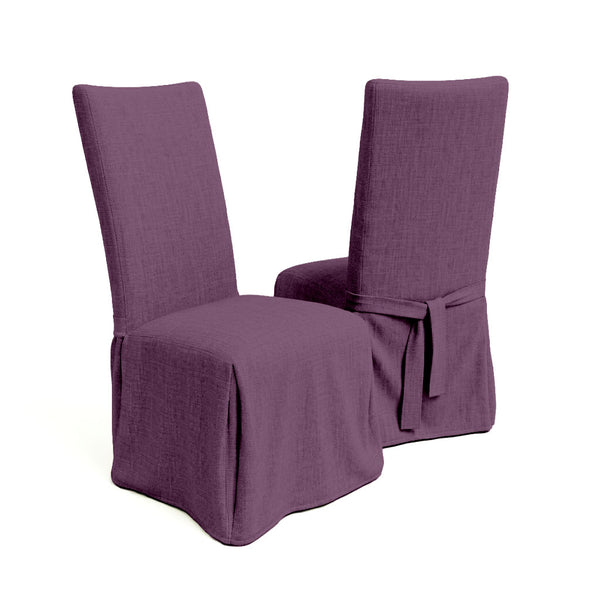 Textured Mauve Custom Dining Chair Cover