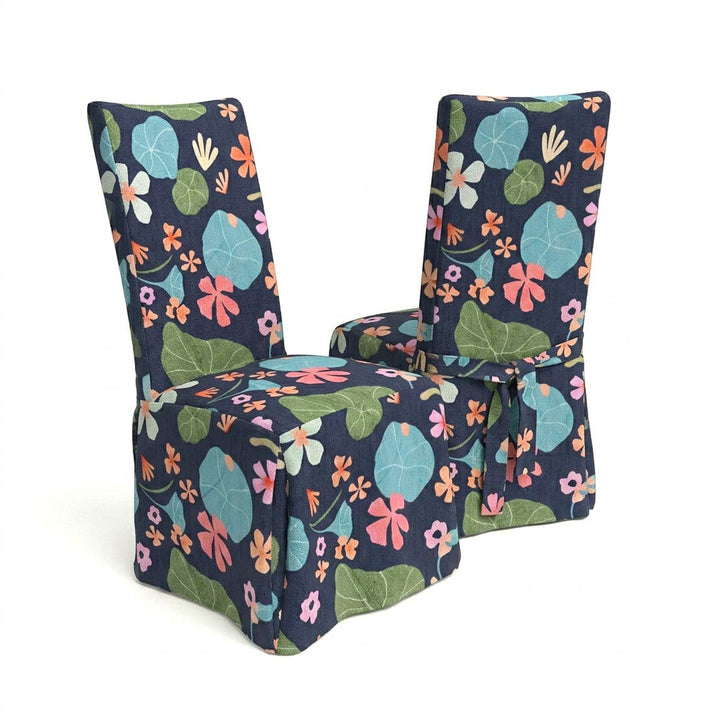 Water Lilly Canvas Print Dining Chair Cover