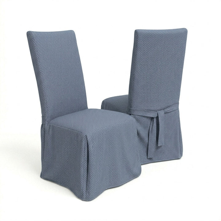 Steel Blue Diamond indoor/outdoor custom dining chair cover