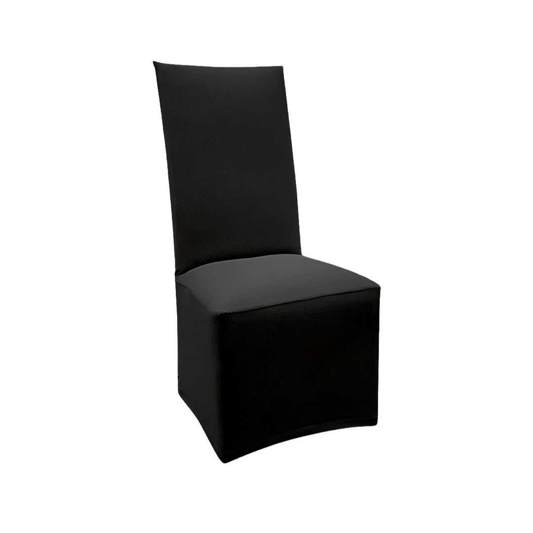 FlexFit Jet Black Custom Dining Chair Cover