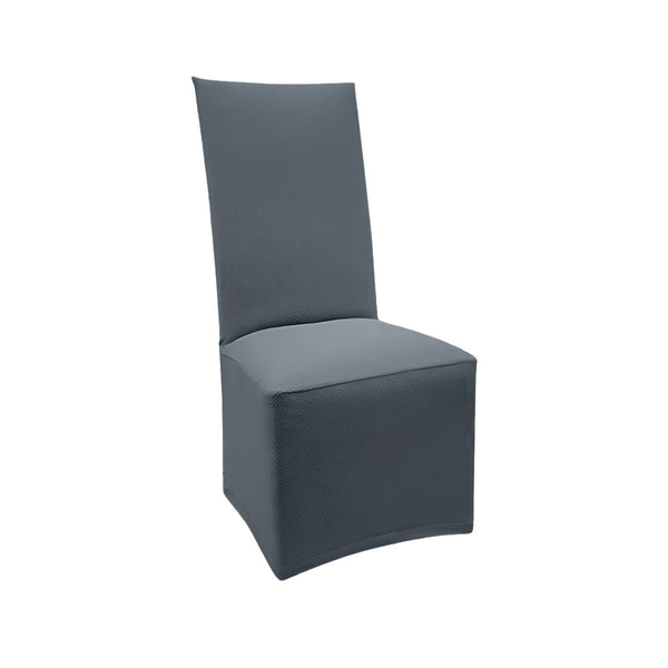 FlexFit Slate Gray Custom Dining Chair Cover