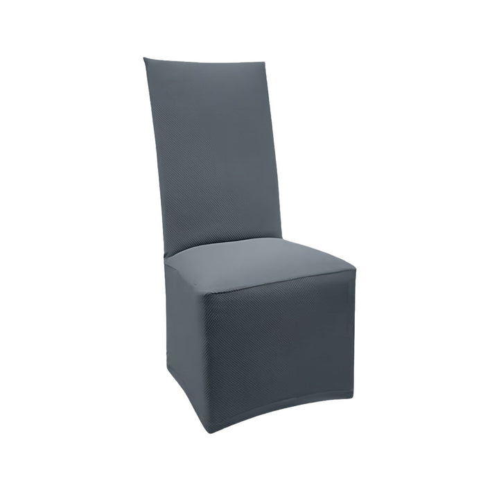 FlexFit Slate Gray Custom Dining Chair Cover