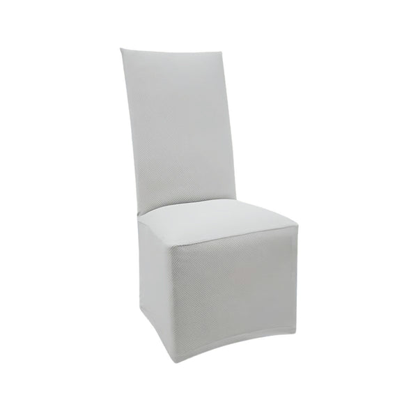 FlexFit Cloud Gray Custom Dining Chair Cover