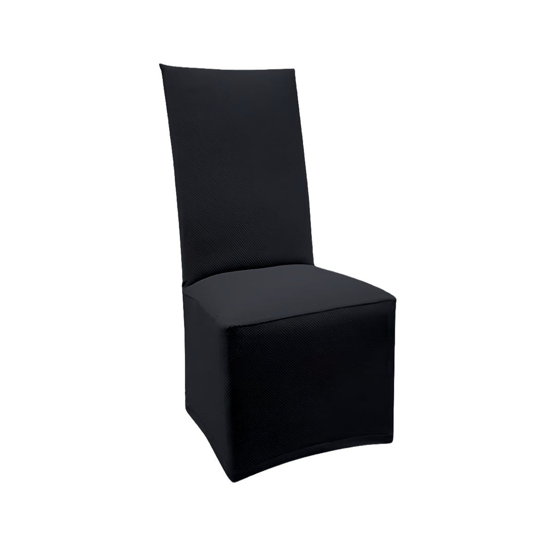 FlexFit Charcoal Black Custom Dining Chair Cover
