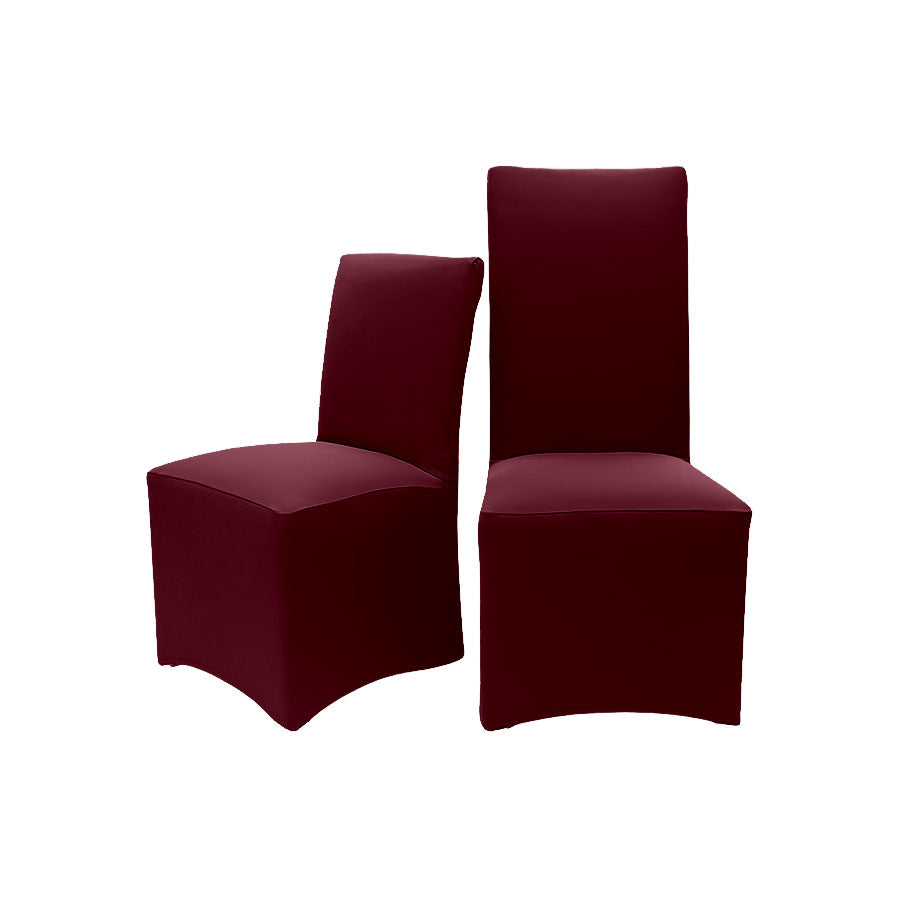 Merlot Red Stretch Suede Custom Dining Chair Cover