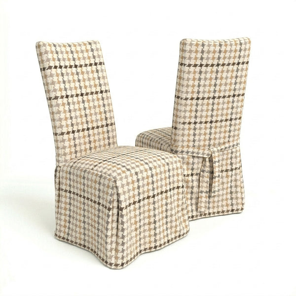 Classic Houndstooth Custom Dining Chair Cover