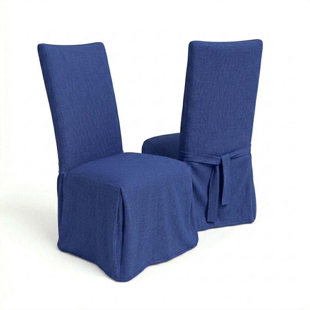 Royal Navy Outdoor Performance custom dining chair cover in royal navy