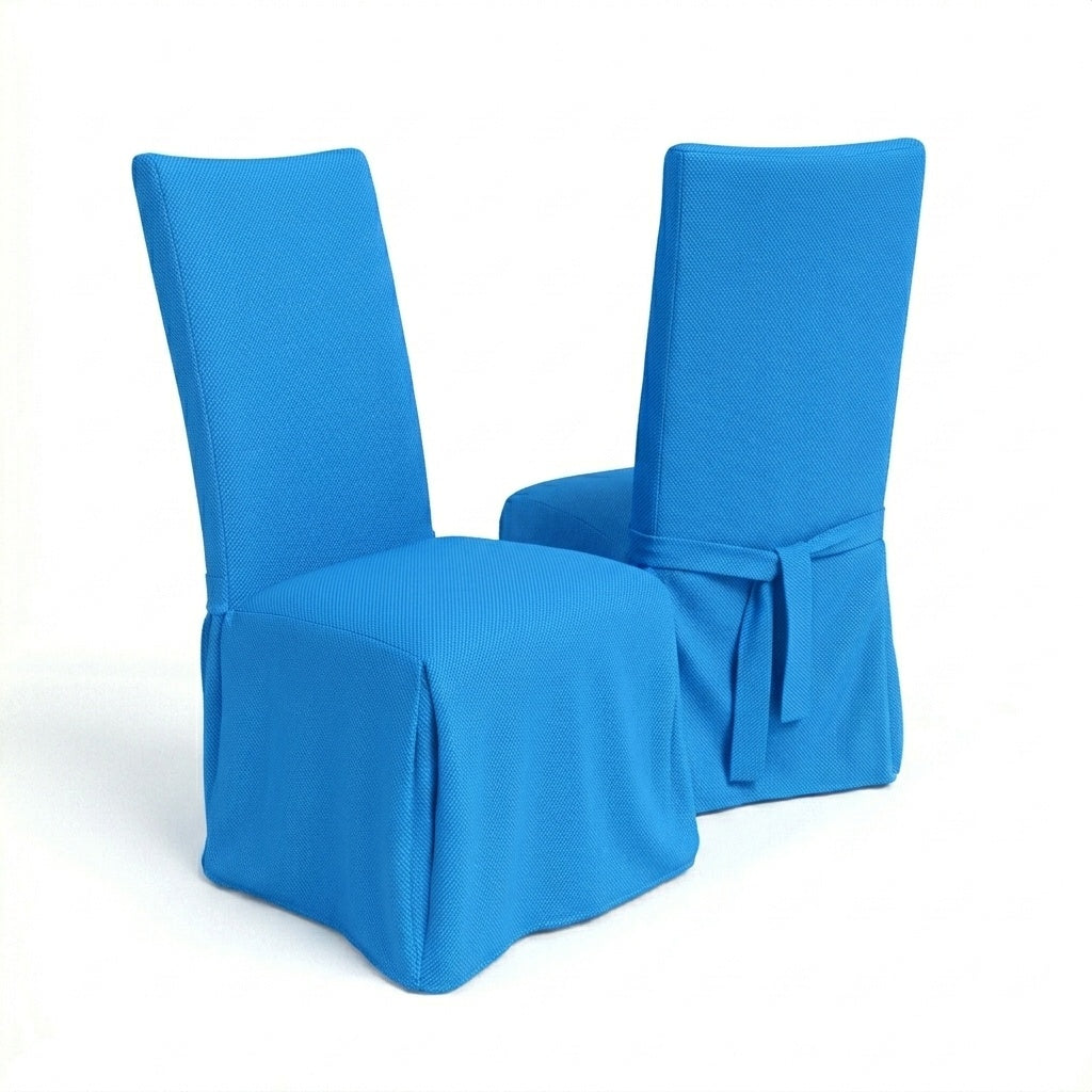Pacific Blue Outdoor Performance custom dining chair cover in Pacific blue