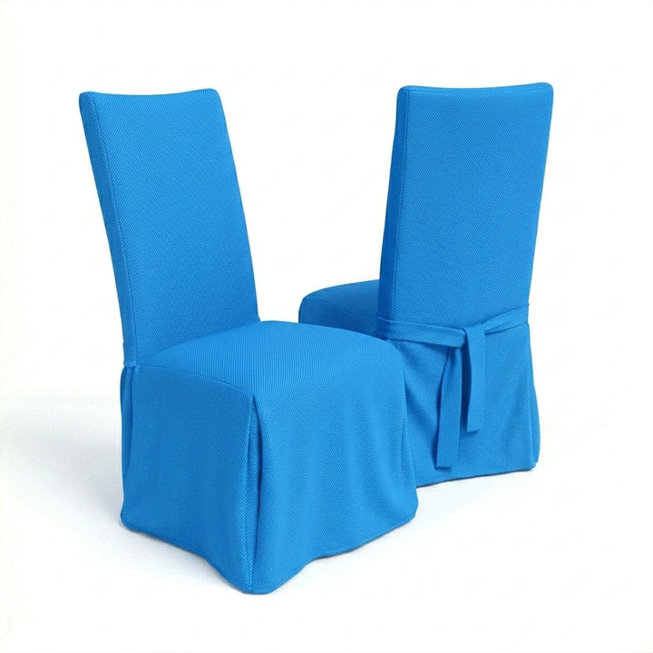 Pacific Blue Outdoor Performance custom dining chair cover in Pacific blue