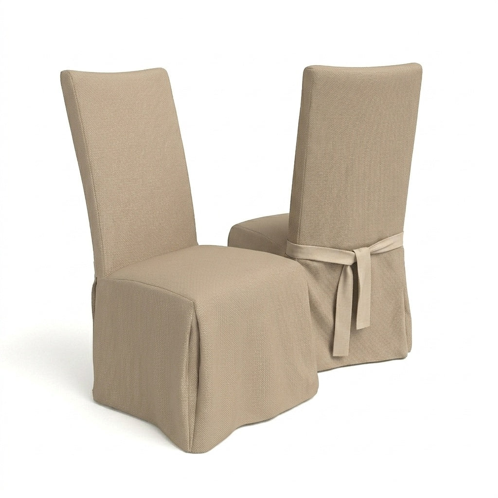 Khaki Outdoor Performance custom dining chair cover in khaki