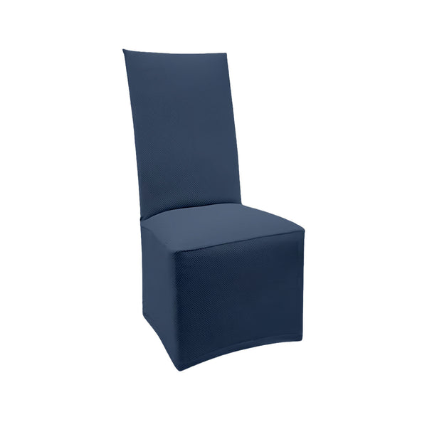FlexFit Denim Blue Custom Dining Chair Cover