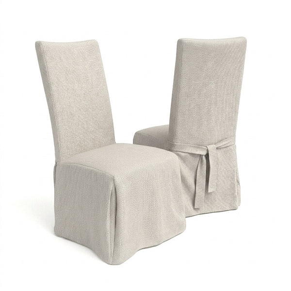 Steel Gray Premium Weave Custom Dining Chair Cover