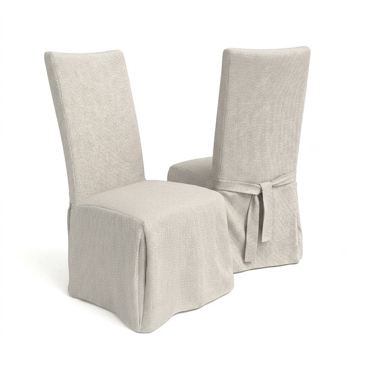 Steel Gray Premium Weave Custom Dining Chair Cover