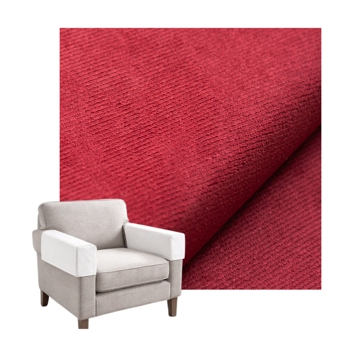 Deep Red Performance Twill Custom Armrest Cover